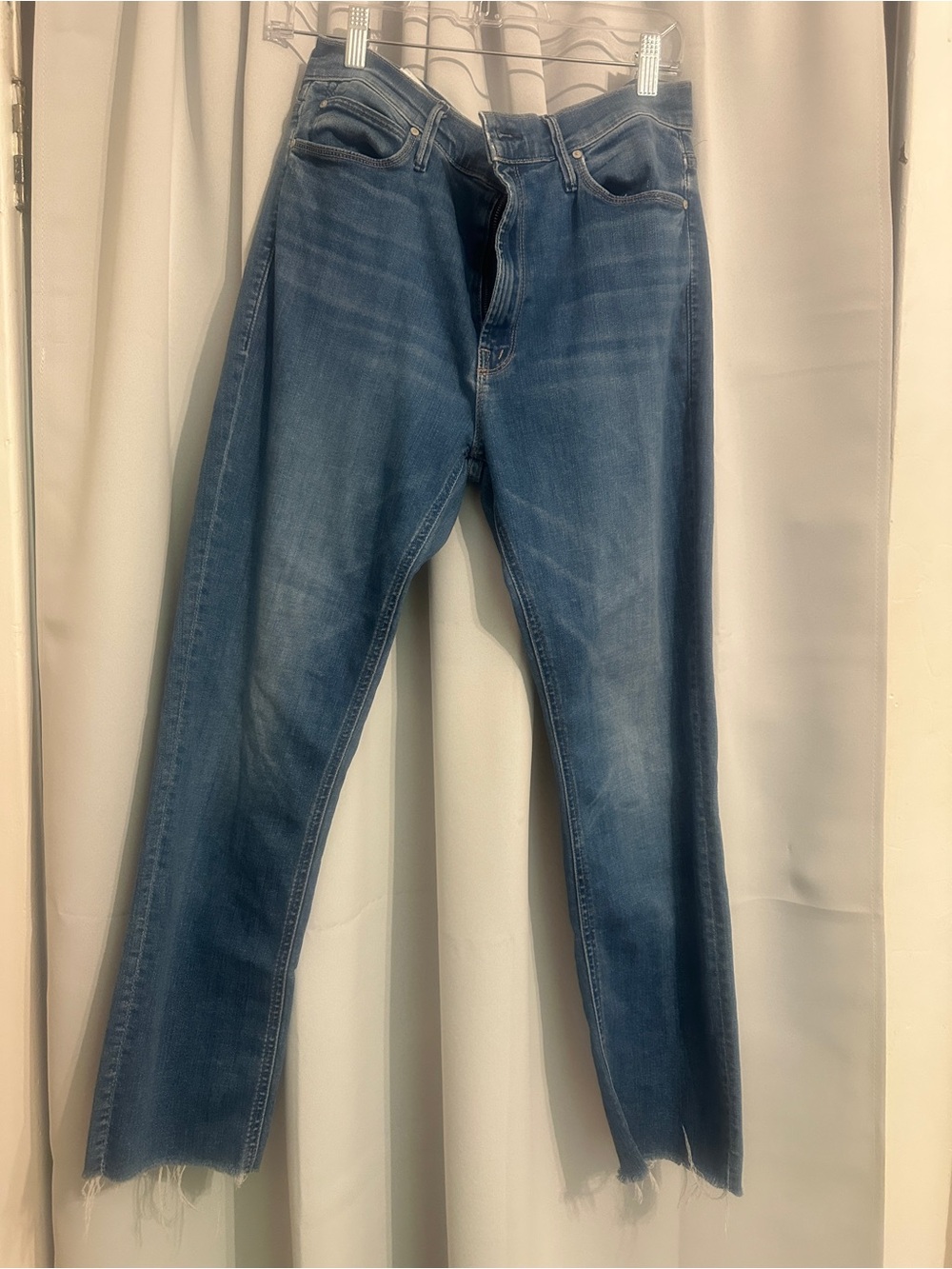 Women’s Blue Straight-Leg Jeans